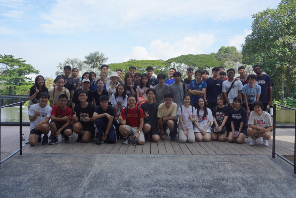 Helixians gather, energy high, ready to conquer Mt Faber!