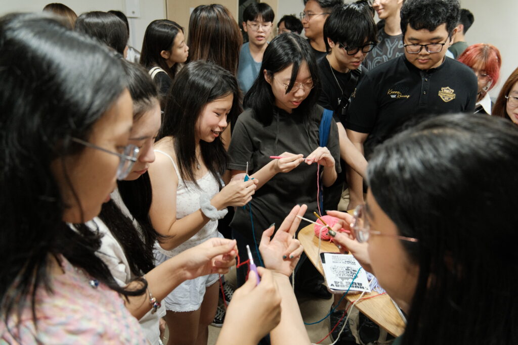 Helixians experiencing the fun from yarn to masterpiece by Helix Crochet IG.