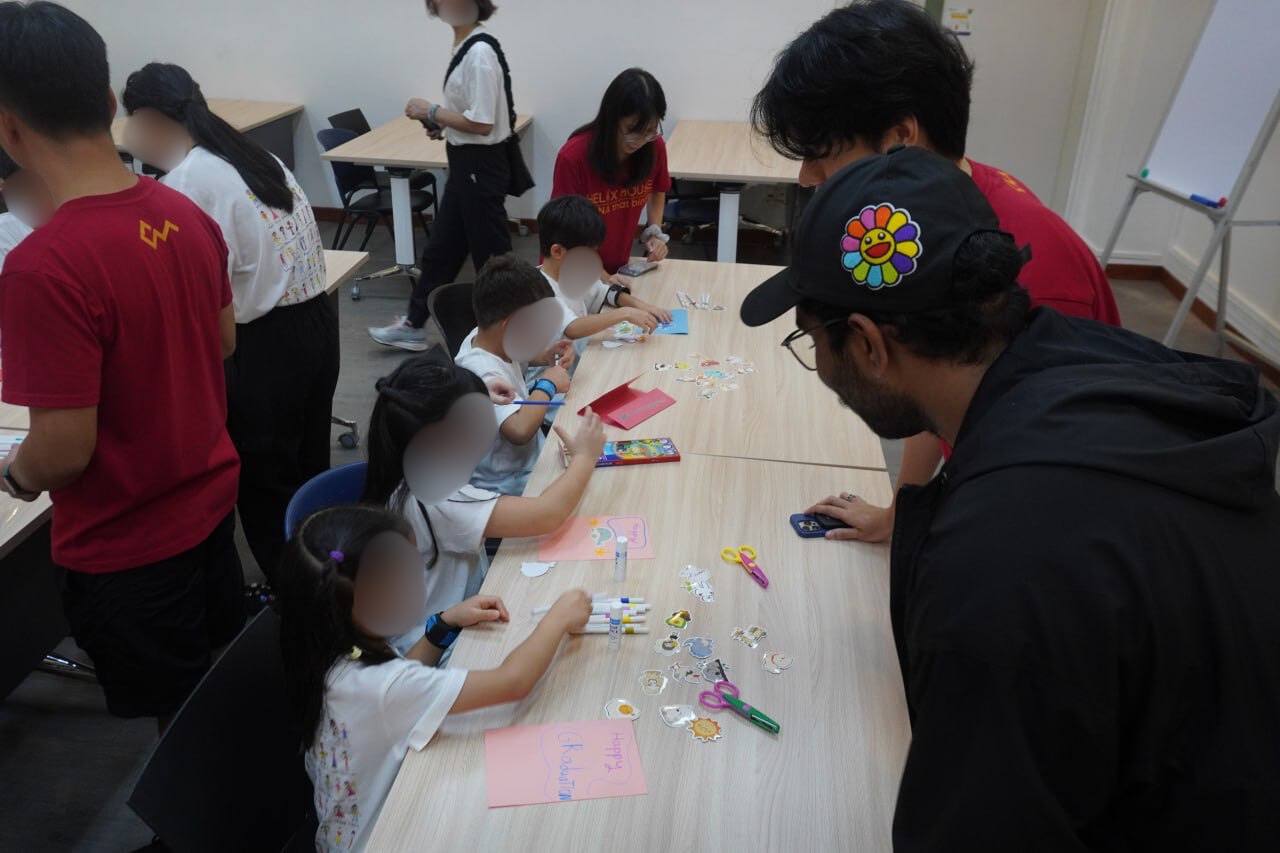 Each handmade card reflected encouragement and care from our Helixians.