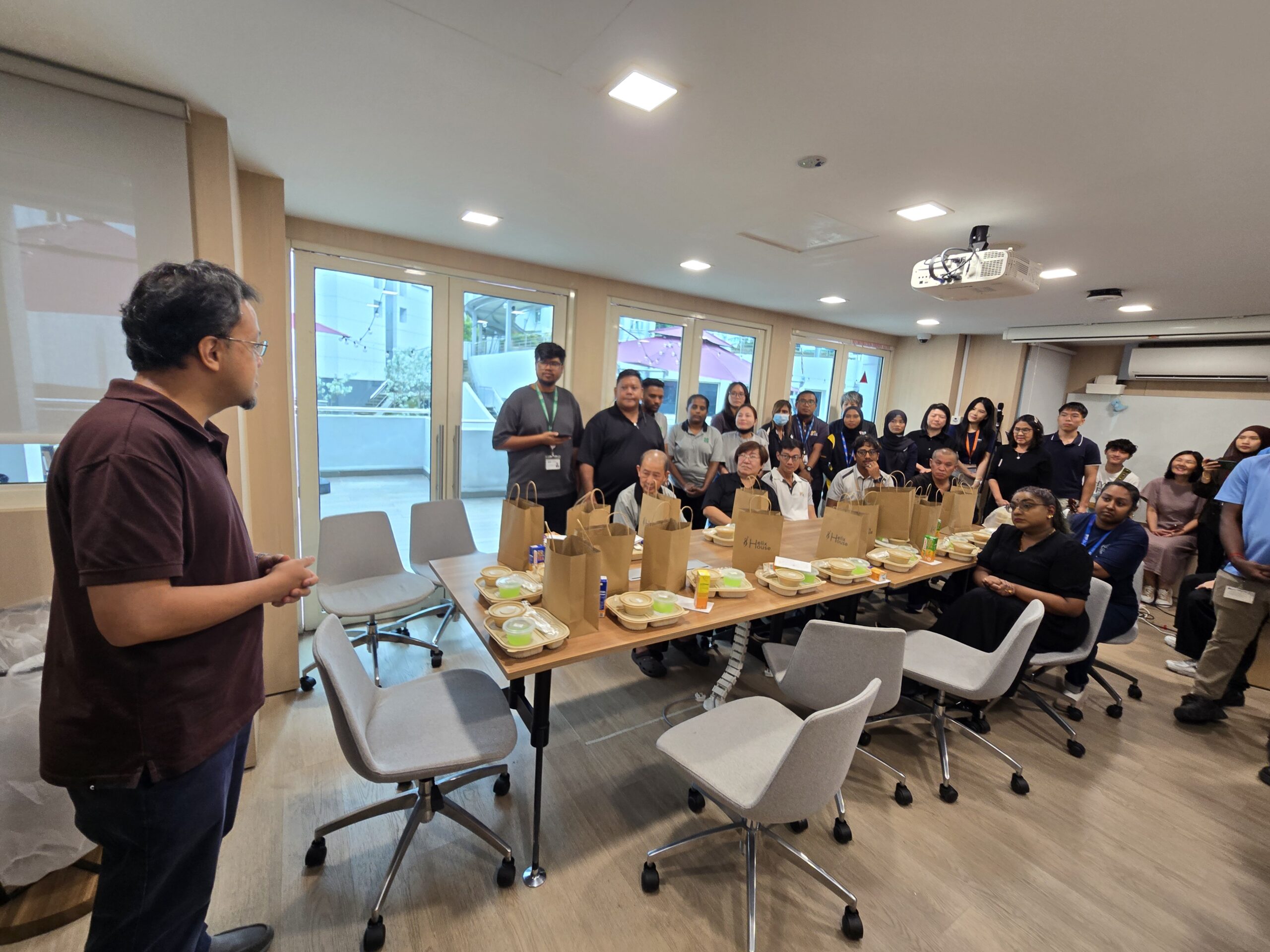 Helix House Resident Fellow, Dr. Rafi, expressed his appreciation to all staff for their dedication and hard work in making Helix House a welcoming and wonderful home for residents.
